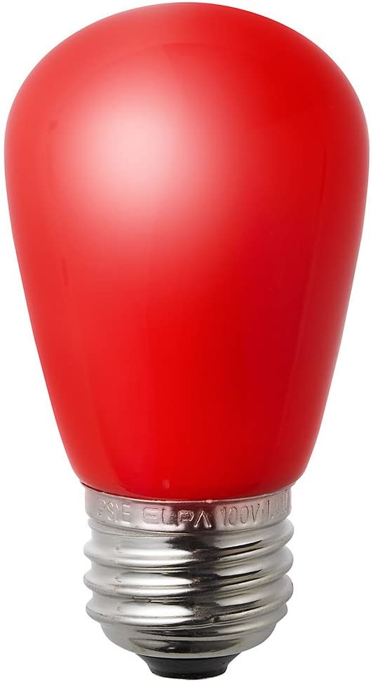 ELPA エルパ LED装飾電球 サイン球形 口金直径26mm レッド LDS1R-G-G904
