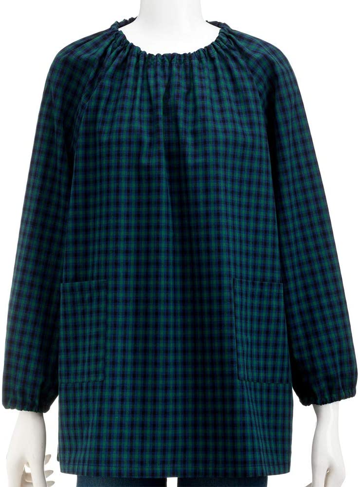 スモック140-160 遊び着 (仮:紺系チェック1) N1177730