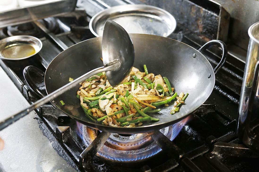 EBM 鉄ブルーテンパー プレス 中華両手鍋 36cm