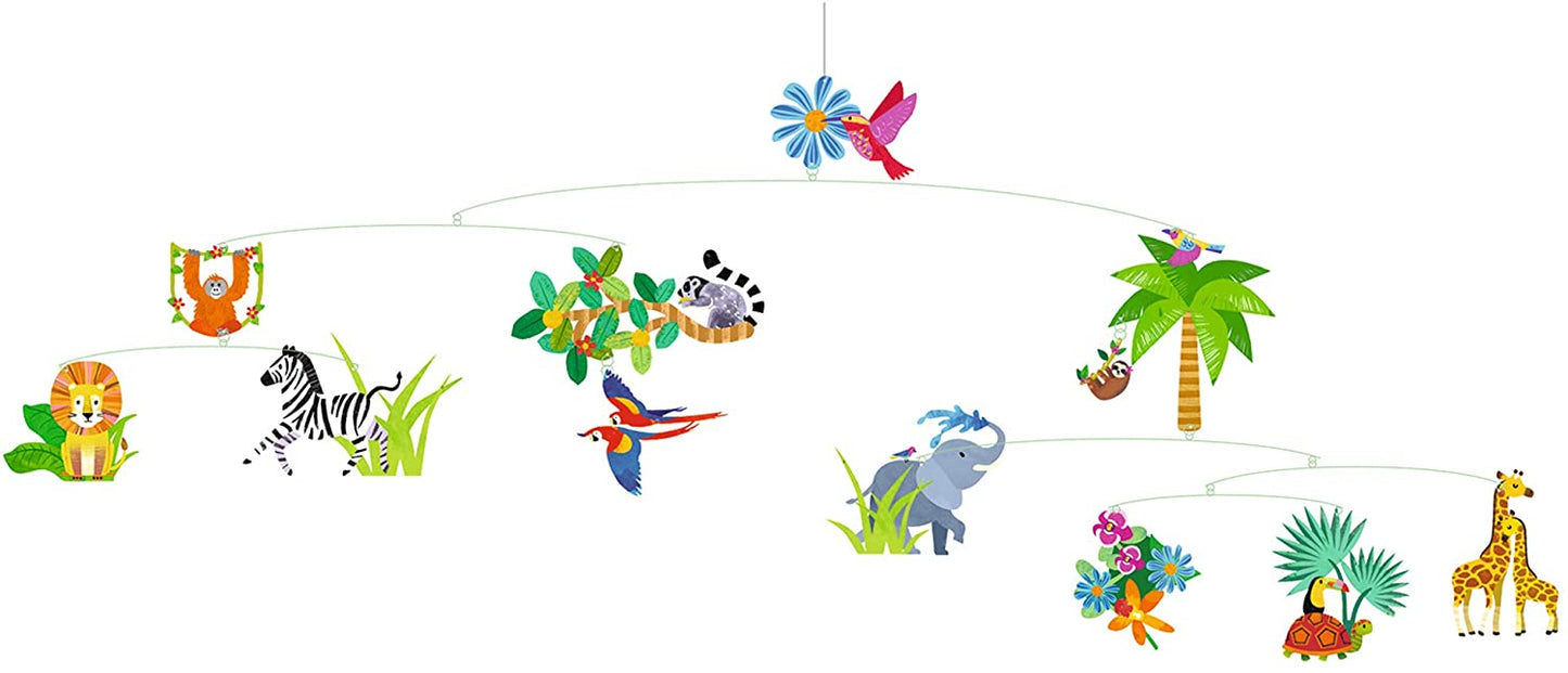 DJECO ジェコ モビール ジャングルワールド (DD04316) ベッドメリー メリー 北欧 赤ちゃん ベビー ベッド おしゃれ 知育玩具 動物