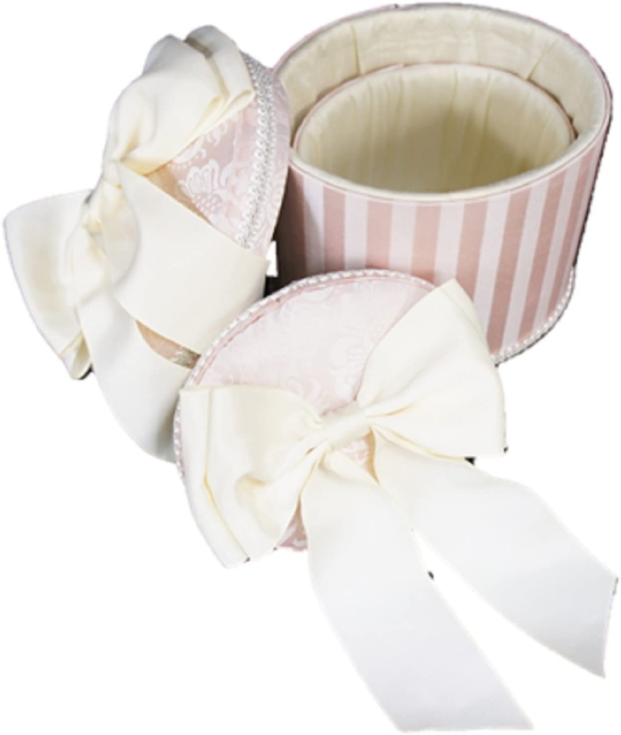 ジェニファーテイラー 【オーバルボックス 大小 2個セット】 リボン カルトナージュ Haruno/PK ピンク 32472BX