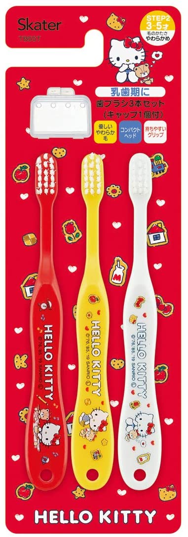 スケーター 歯ブラシ 園児用 3-5才 普通 3本入 ハローキティ クッキー キティ 14cm TB5ST