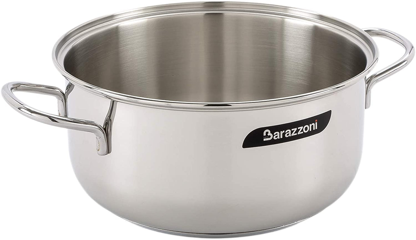 Barazzoni(バラゾーニ) 両手鍋 ステンレス ?24×H11.4cm 蓋付 キャセロール BONITA 266602024