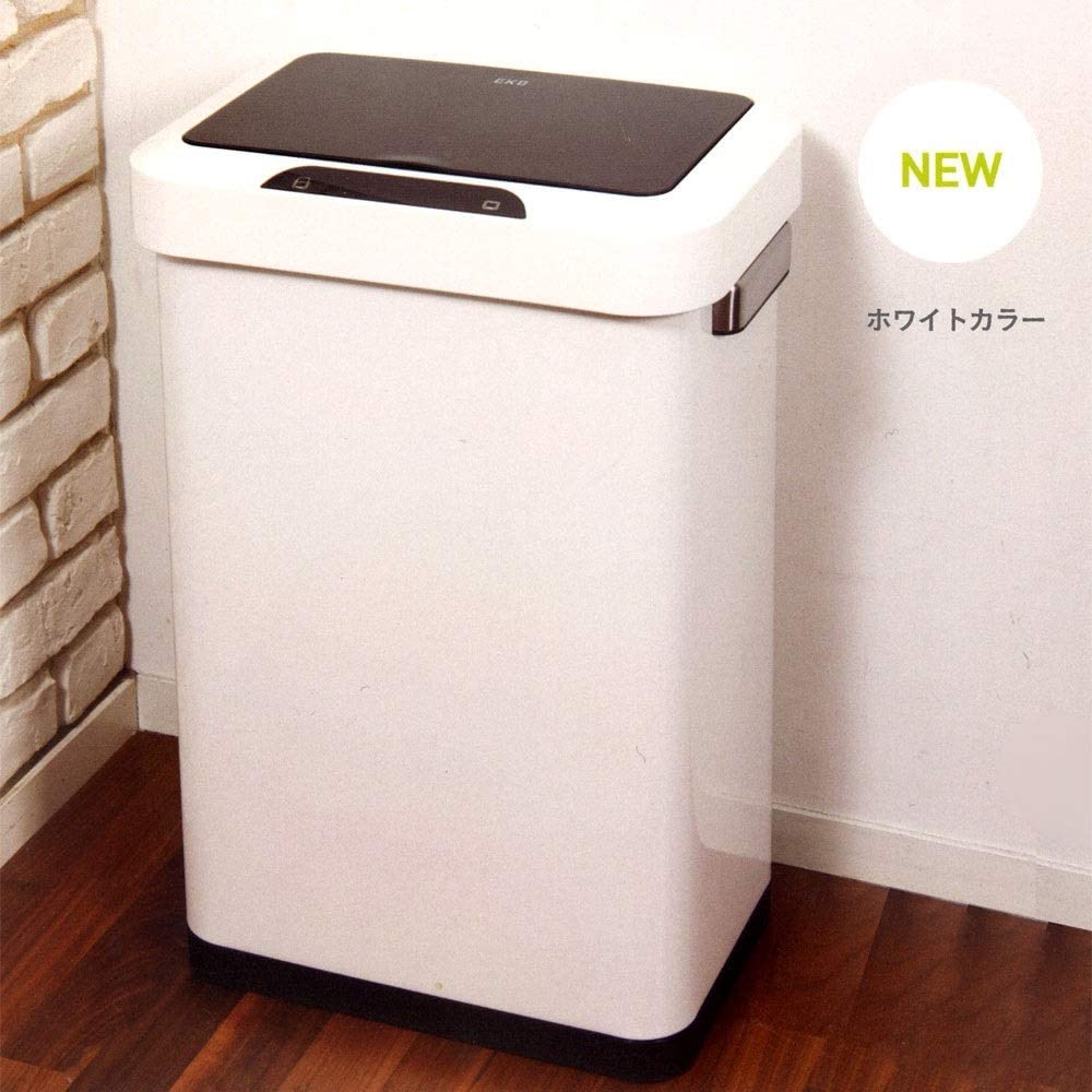 EKO ホライゾン センサービン ゴミ箱 角型 EK9262P ホワイト 45L