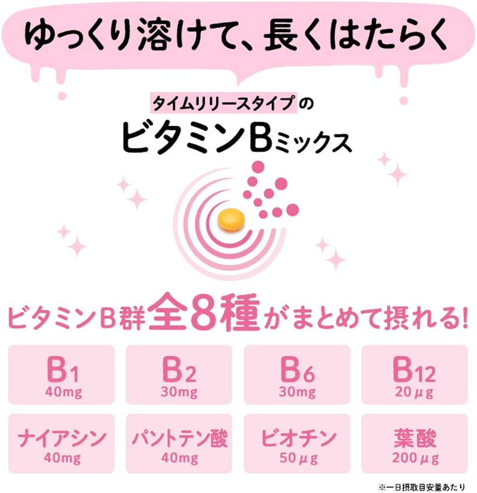 持続型ビタミンBミックス 30日分 【栄養機能食品（ナイアシン・ビオチン・ビタミンB12・葉酸）】