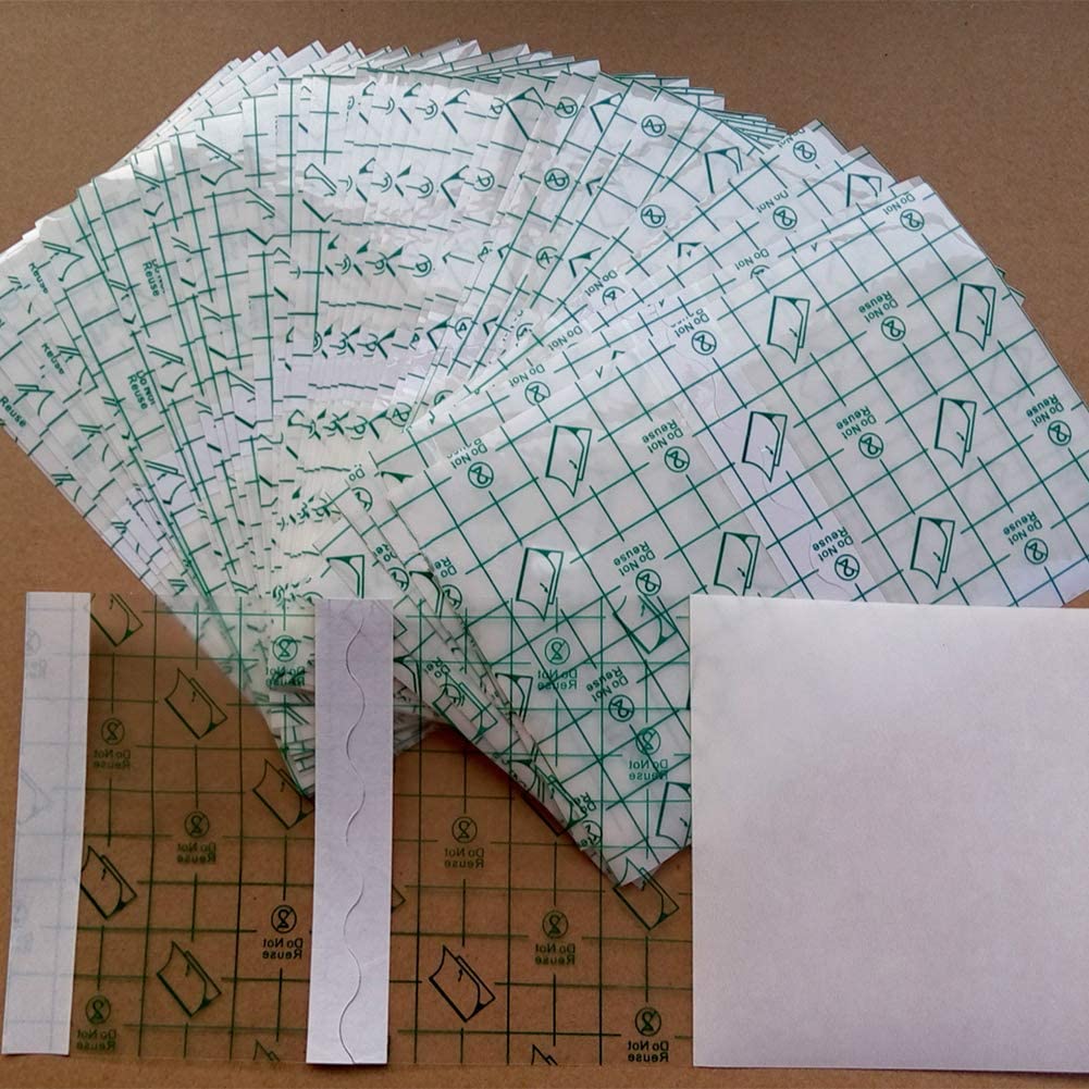 AUGOOG 50枚 ドレッシングテープ 防水フィルム 15cm×10cm コメス お風呂 やけど 風呂 あかぎれ フィルム 火傷 肌 入浴 ガーゼ けが ケガ 保護テープ 防水