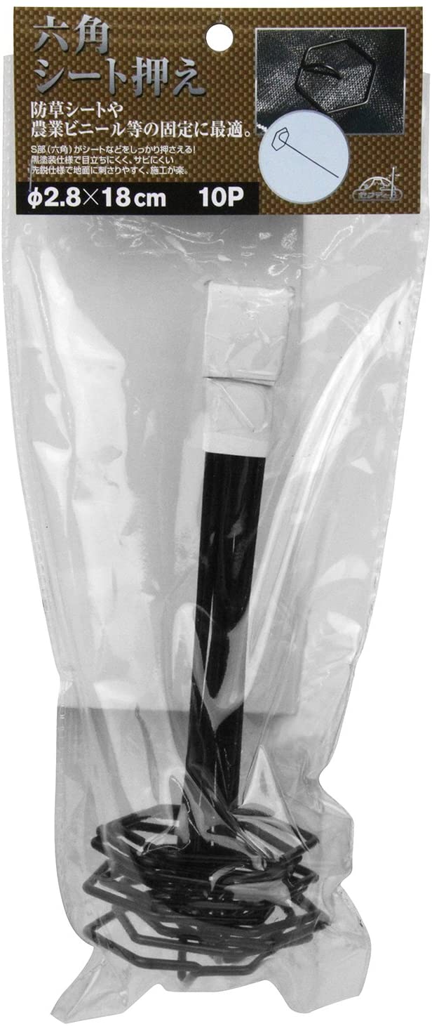 セフティー3 六角シート押え Φ2.8×18cm 10本入