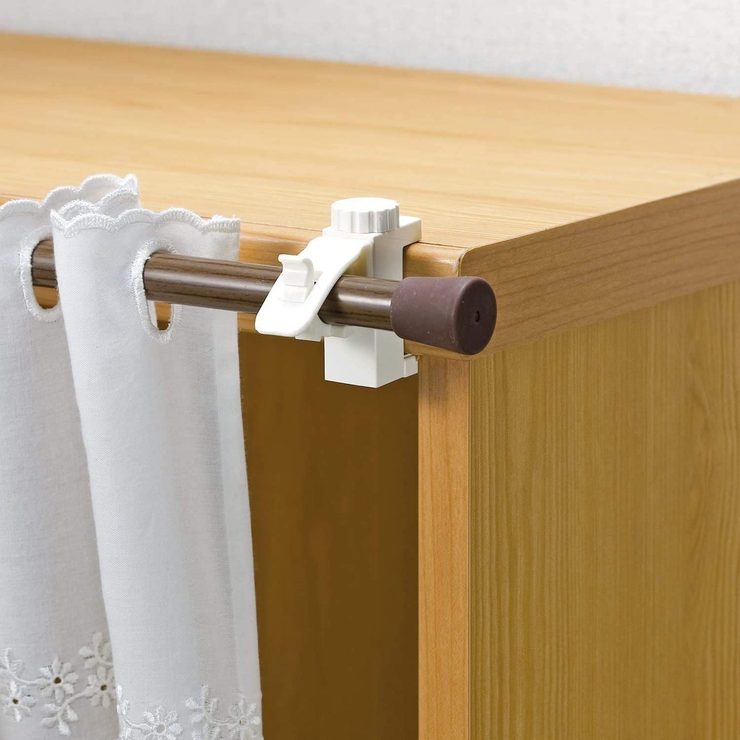 レック ネジ止め ポールホルダー 2×6×5cm ホワイト H-417