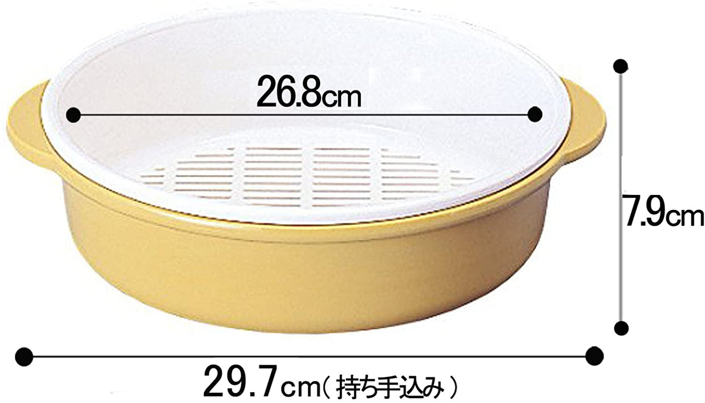 サンコープラスチック ざる 卓上水切り K-8 丸型 イエロー