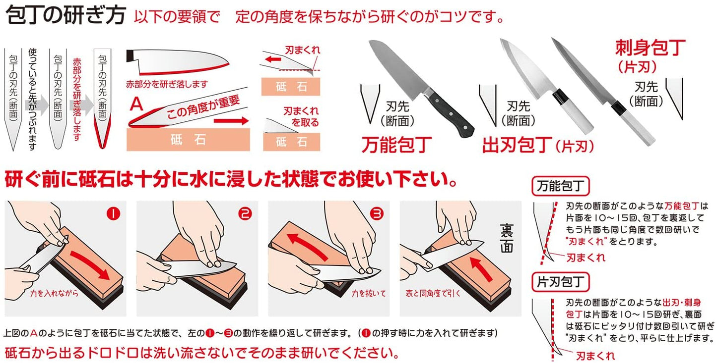 スエヒロ 研ぎ器 キッチン両面砥石 #3000/#1000 全ゴム台付 SKG-27