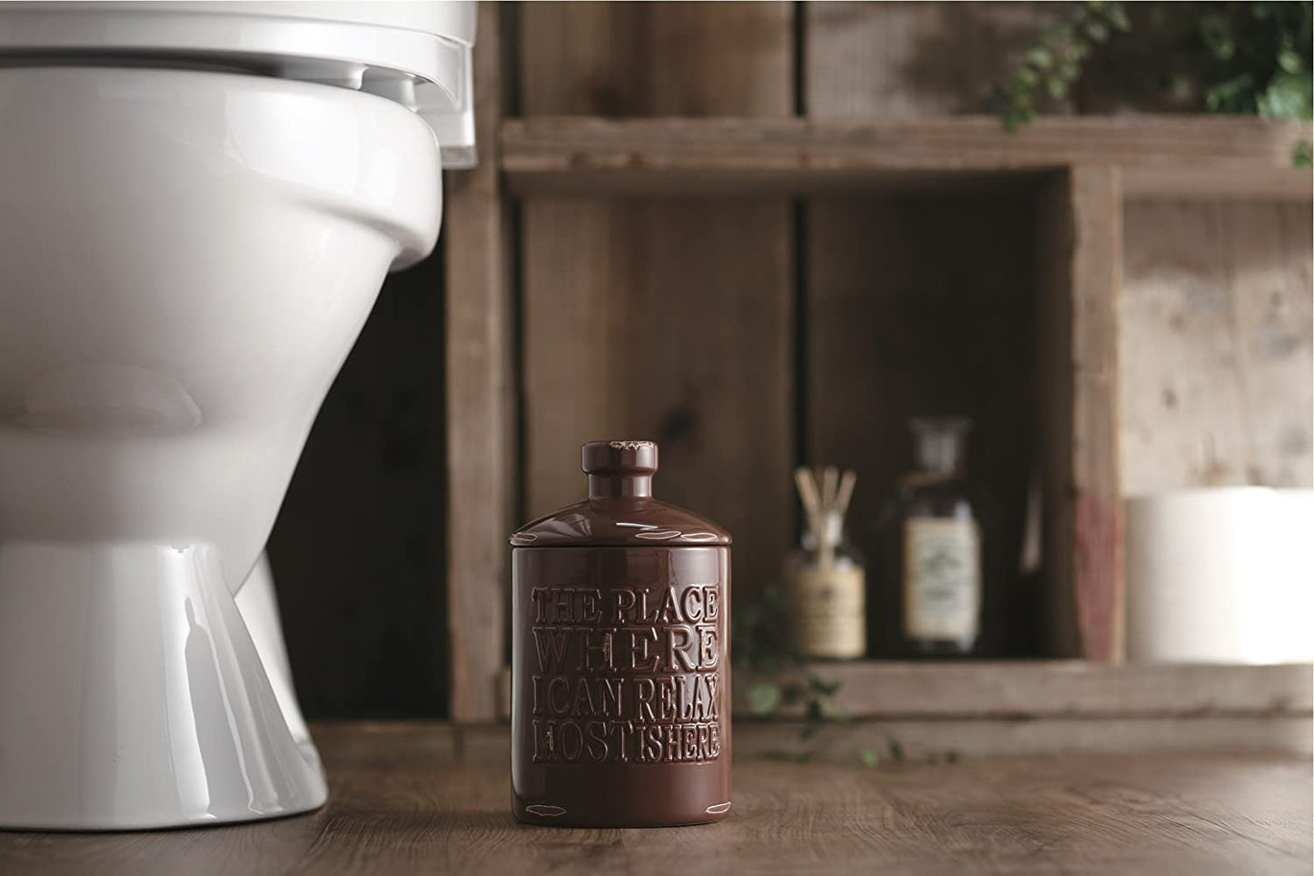 セトクラフト ヴィンテージスタイルトイレルーム トイレポット(ヴィンテージ)ダークブラウン SP-1912-DB