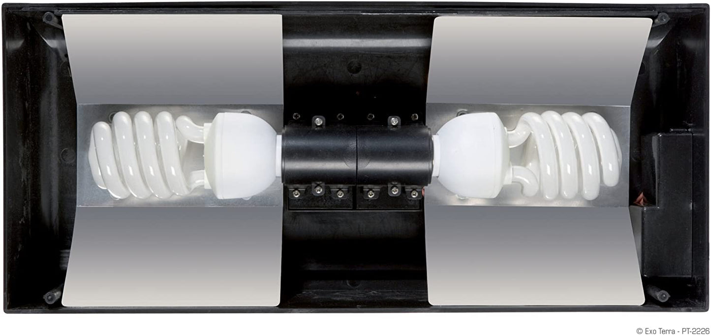 ジェックス エキゾテラ(EXO-TERRA) コンパクトトップ 45 2灯式 UV(紫外線)ランプ用照明器具