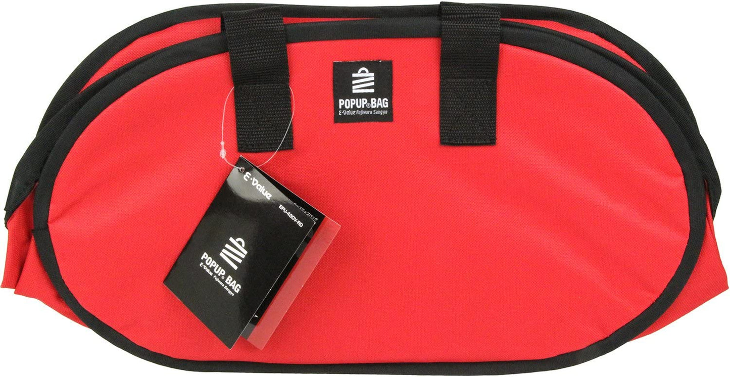 E-Value ポップアップバッグ 幅430×奥行230×高さ255mm レッド EPU-43OV-RD