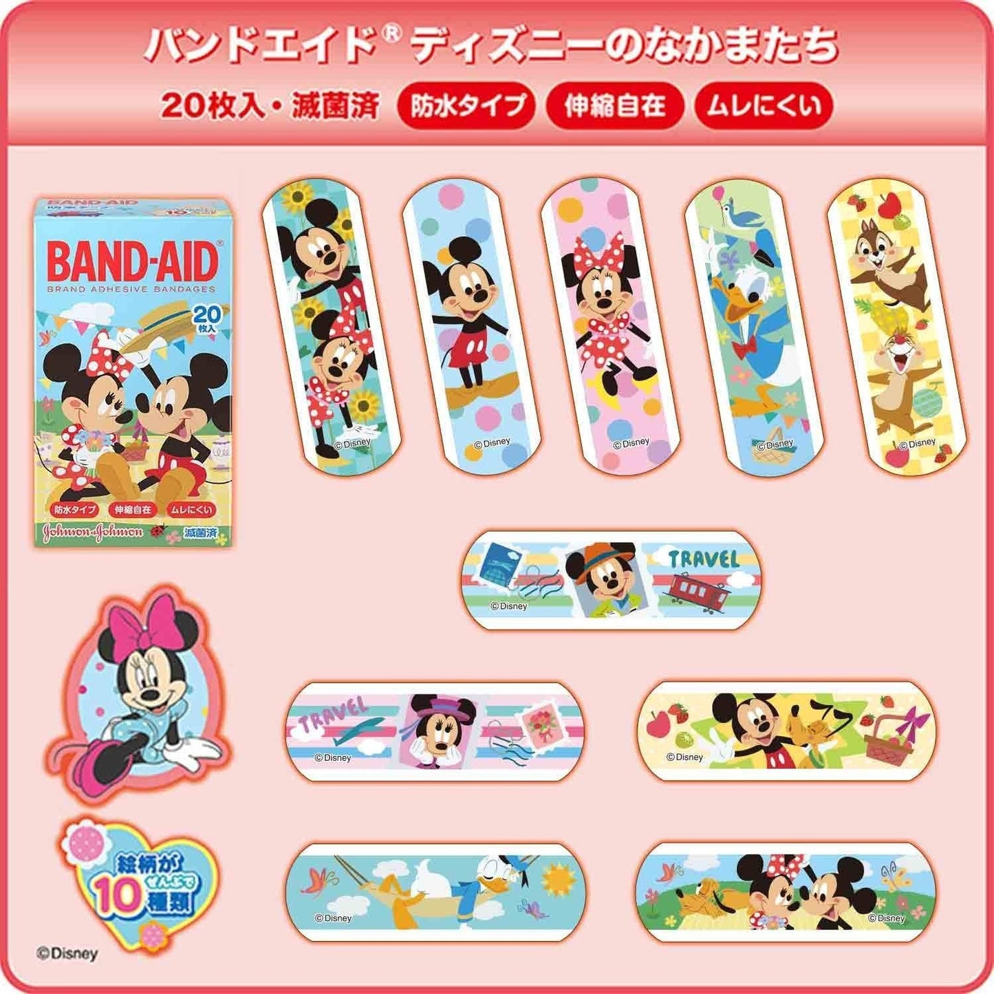 BAND-AID(バンドエイド) キャラクター ディズニーのなかまたち 20枚 ばんそうこう