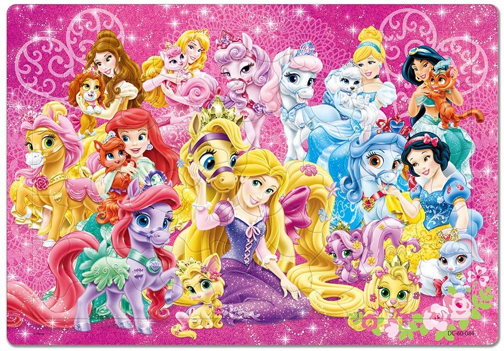 60ピース 子供向けパズル ディズニー プリンセスとロイヤルペット 【チャイルドパズル】