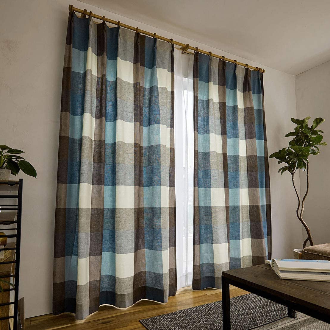 スミノエ カーテン カレ 100×178cm ブルー 1枚入 G1015