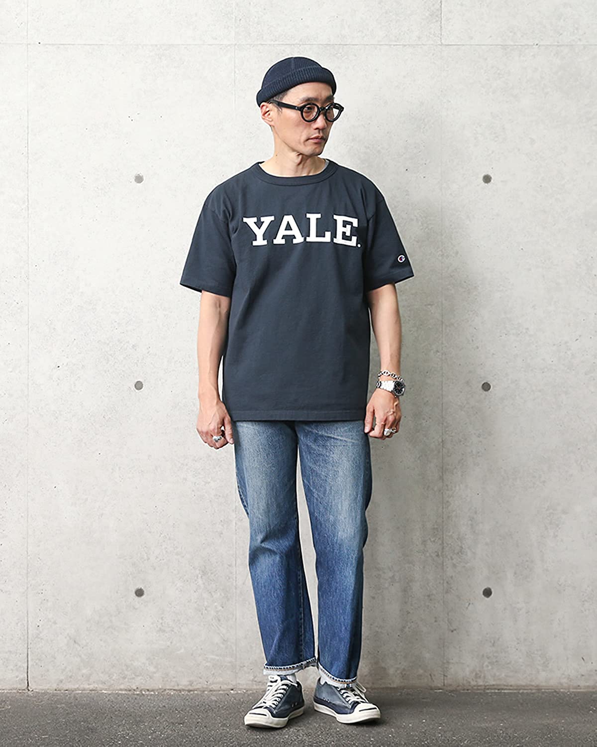 [チャンピオン] 綿100% ドライ感 ワンポイントロゴ ティーテンイレブン ショートスリーブTシャツ Made in USA C5-T303 メンズ