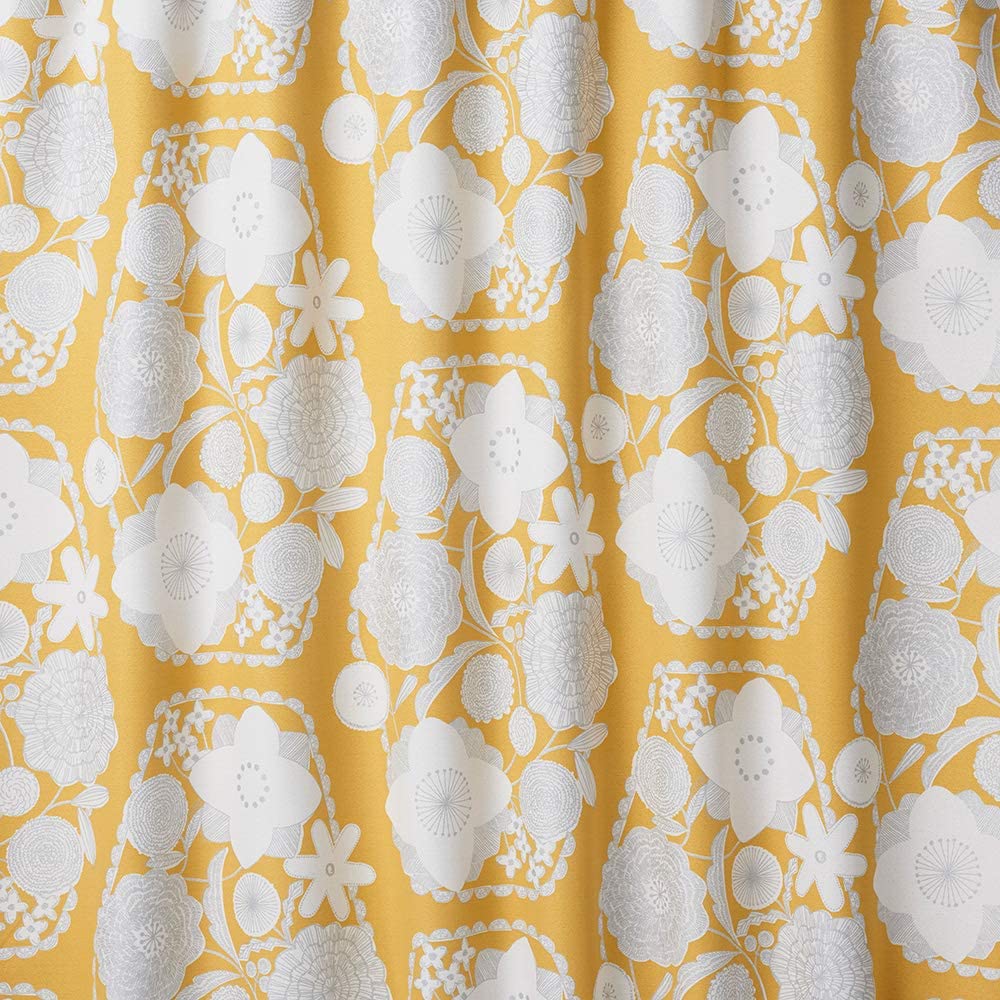 スミノエ(Suminoe) 遮光カーテン イエロー 100×135cm イハナ 洗える 1枚入 V1309