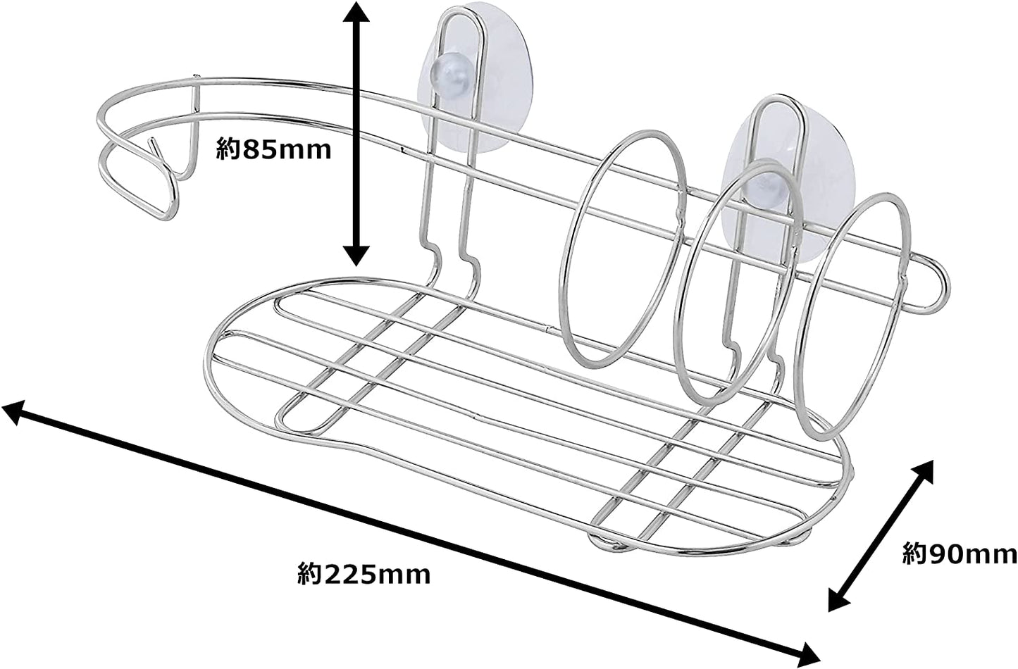 AQUASIDE ステン ワイヤー たわしラック