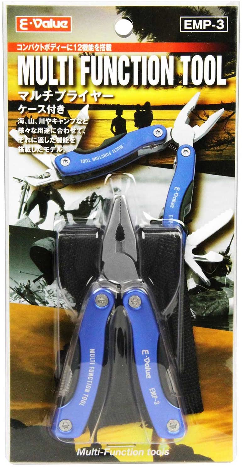E-Value マルチプライヤー 12機能 ケース付き アウトドア・キャンプ向け EMP-3