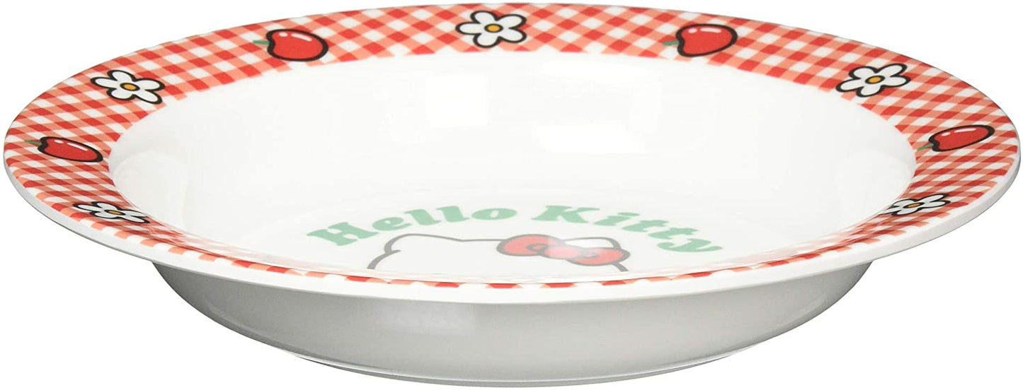 Daiwa お子様食器「ニューキティ」カレー皿 (ギンガム) メラミン樹脂 日本 RKL22