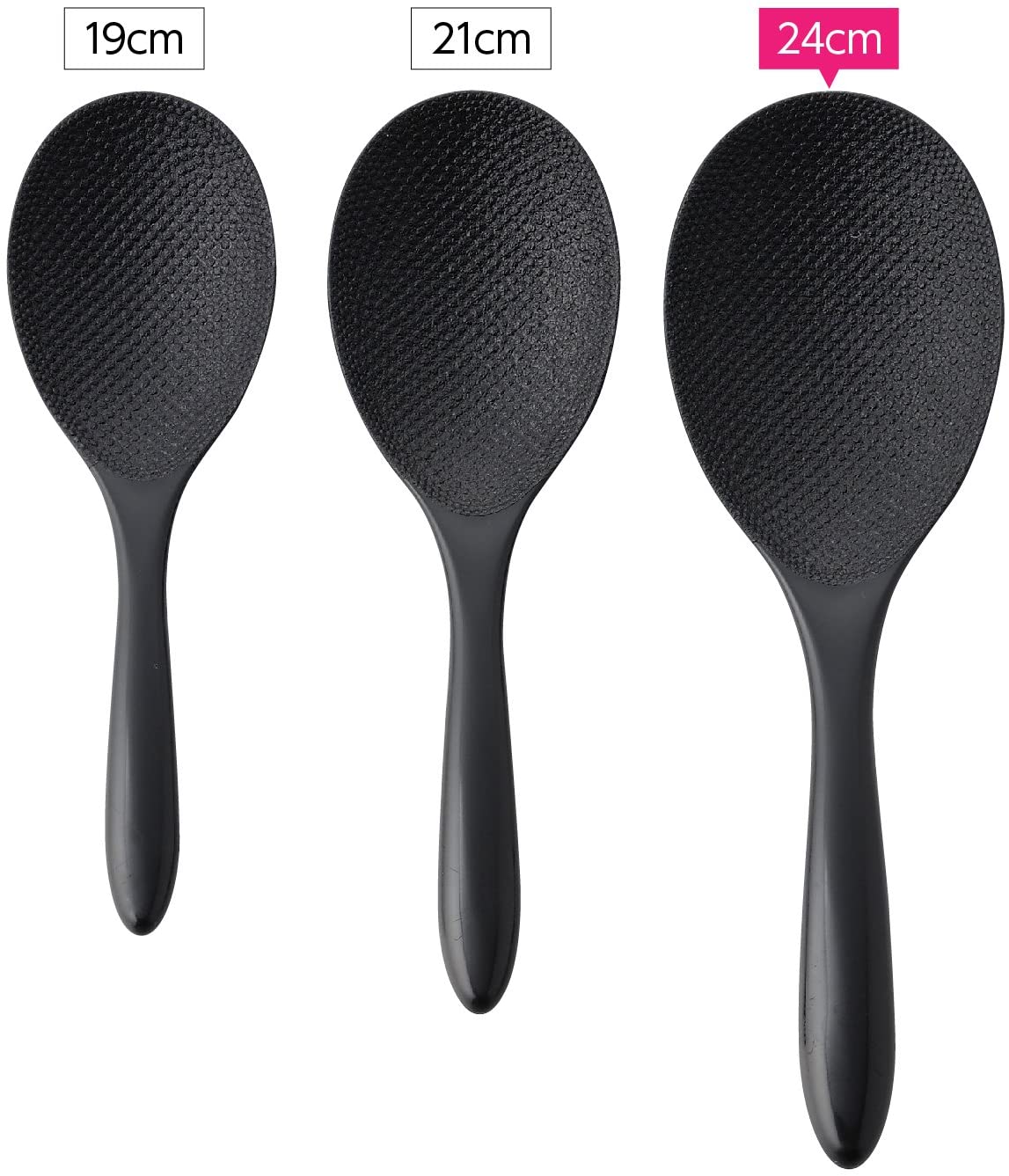 曙産業 しゃもじ 黒 24cm ブリスター 日本製 業務用品 ごはんをふんわりよそえるスプーン形 ダブルエンボス加工 ヘラ部分が浮くので衛生的 もりっこしゃもじ ブラック BL-790