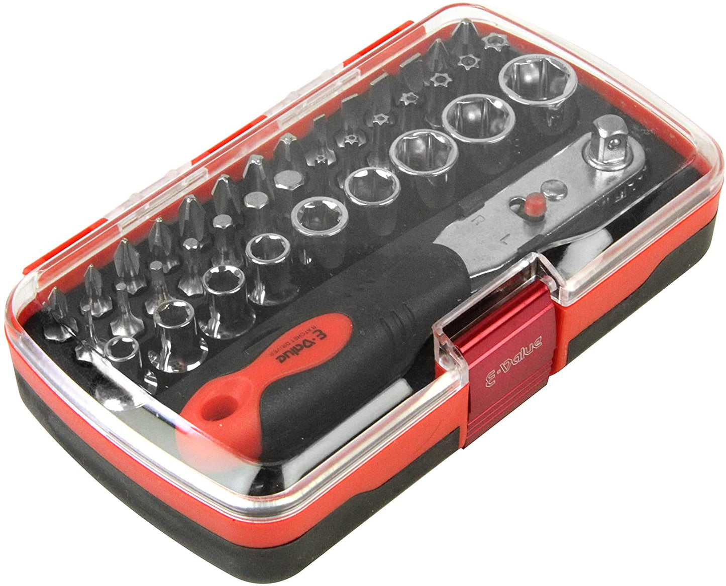 E-Value ドライバー&ビット・ソケットセット 38pcs 家具の組み立て・メンテナンス用 EMT-38C