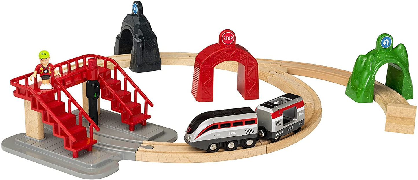 BRIO (ブリオ) WORLD スマートテック アクショントンネルトラベルセット [ 木製レール 電動 おもちゃ ] 33873