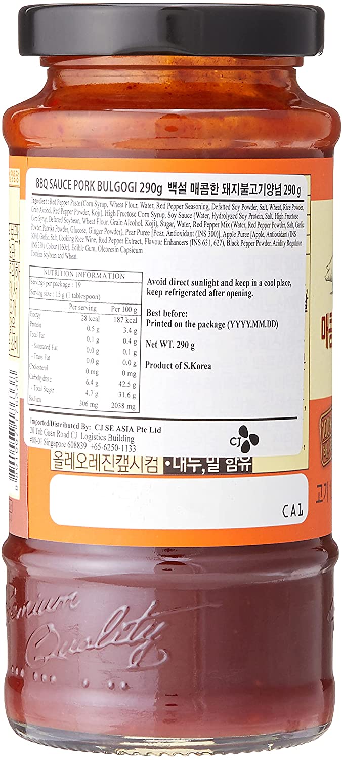 白雪　豚プルコギたれ　290g　■韓国食品・韓国食材・韓国調味料・プルコギたれ・ダレ・調味料■