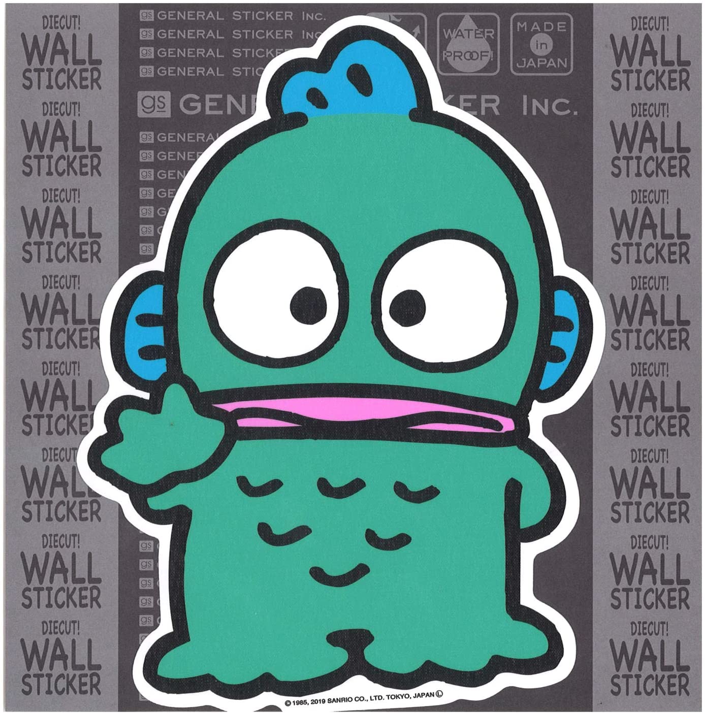 ゼネラルステッカー ハンギョドン[ホーム デコ シール]ダイカット ウォールステッカーサンリオ グリーン H17.5cm×W13.5cm DW-011