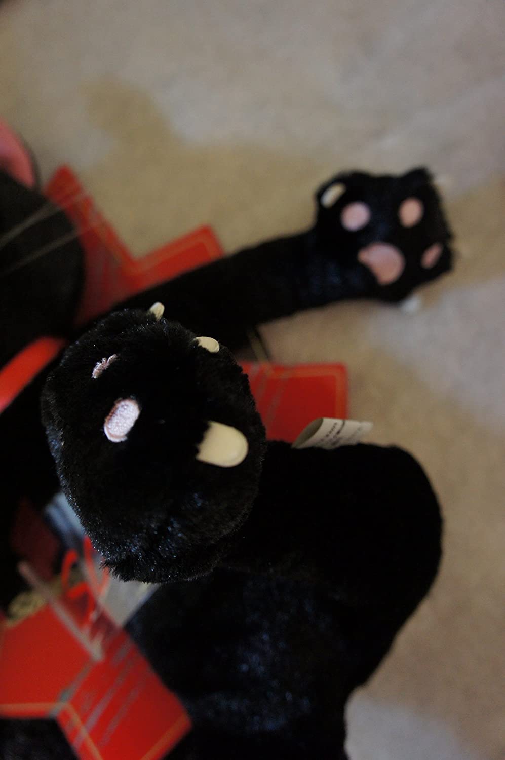 スクラッチ ぬいぐるみ(L) 猫 高さ38cm 黒