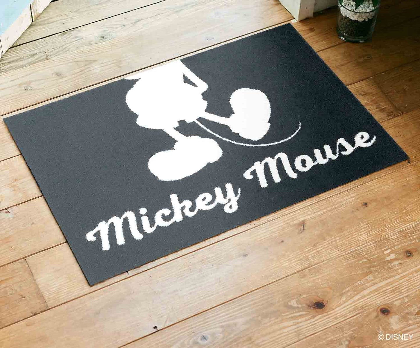 Disney Mat Collection / ディズニー 玄関マット Mickey / ミッキー シルエット ホワイト 50 × 75 cm BK00070