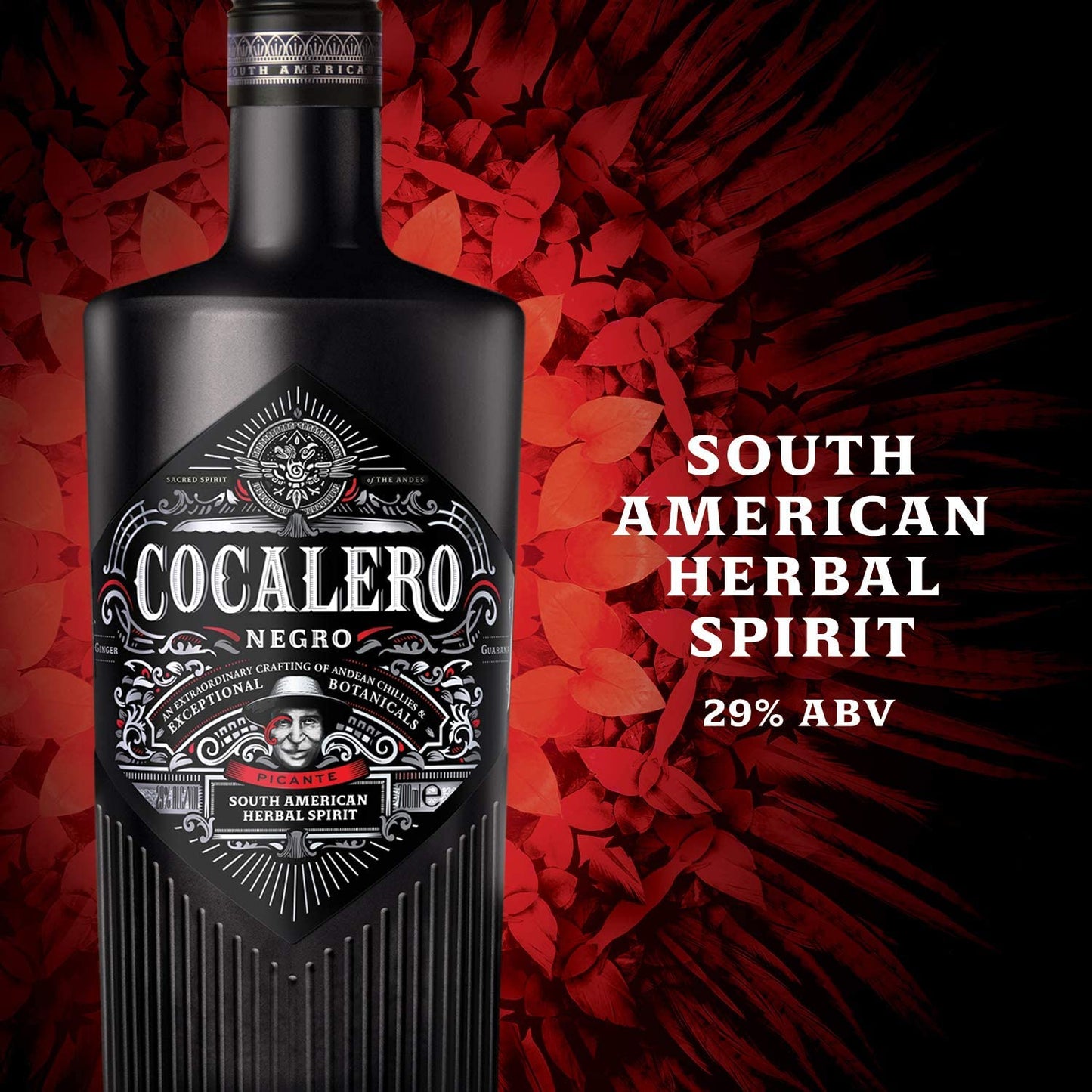 Cocalero Negro(コカレロ・ネグロ) - 17種類からなる ボタニカル スピリッツ 南米の ピカンテ ハーブスピリット 700ml