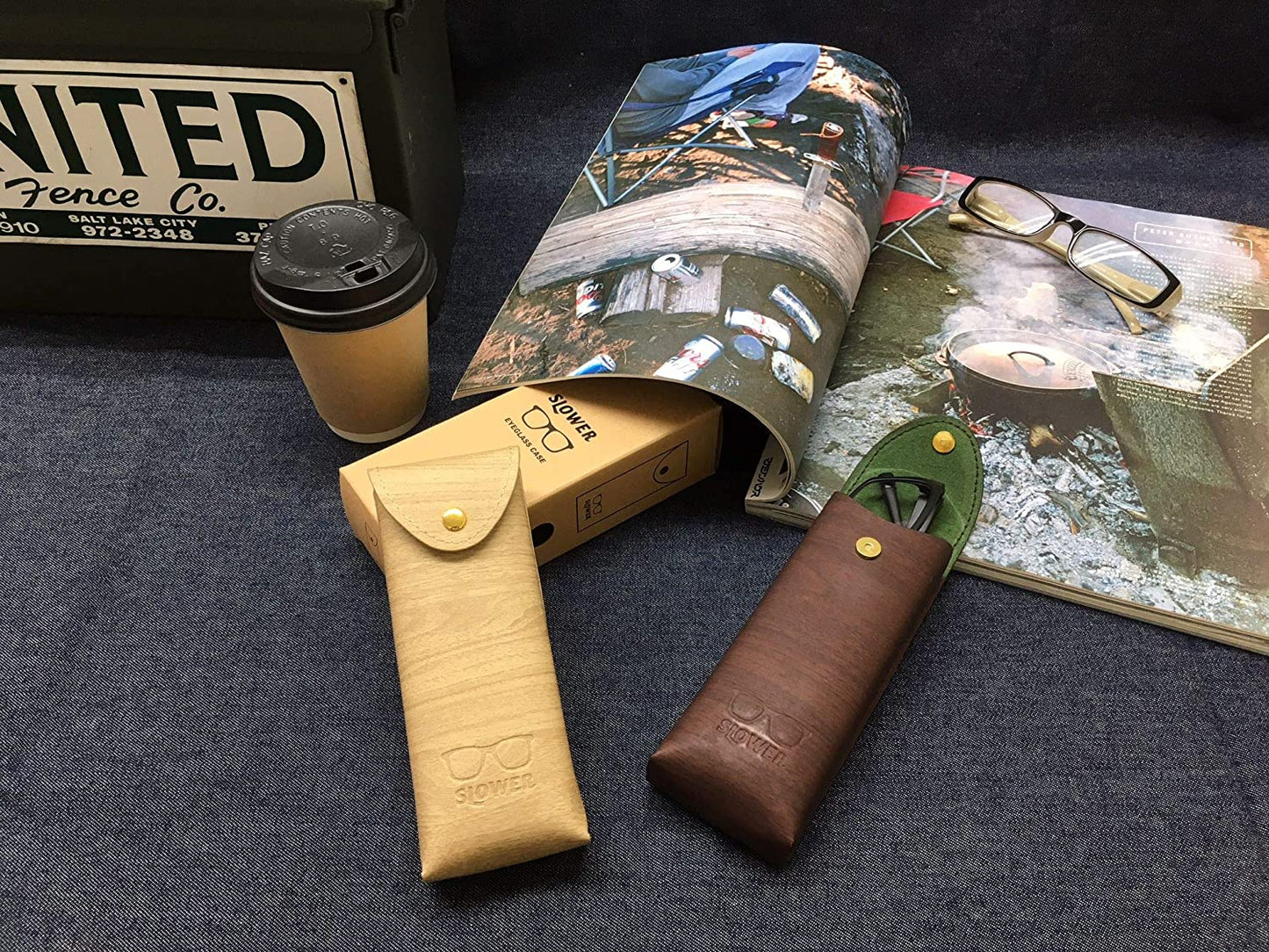 スロウワー(SLOWER) 眼鏡ケース ウッド(ライト ブラウン) 3.8×15.8×5.8cm 縦型 メガネケース ブーカ SLW 531